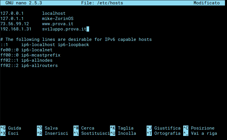 file hosts su linux